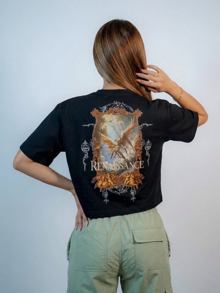 Camiseta Negra Estampado Café en Espalda – Hombre y Mujer VALCRIS