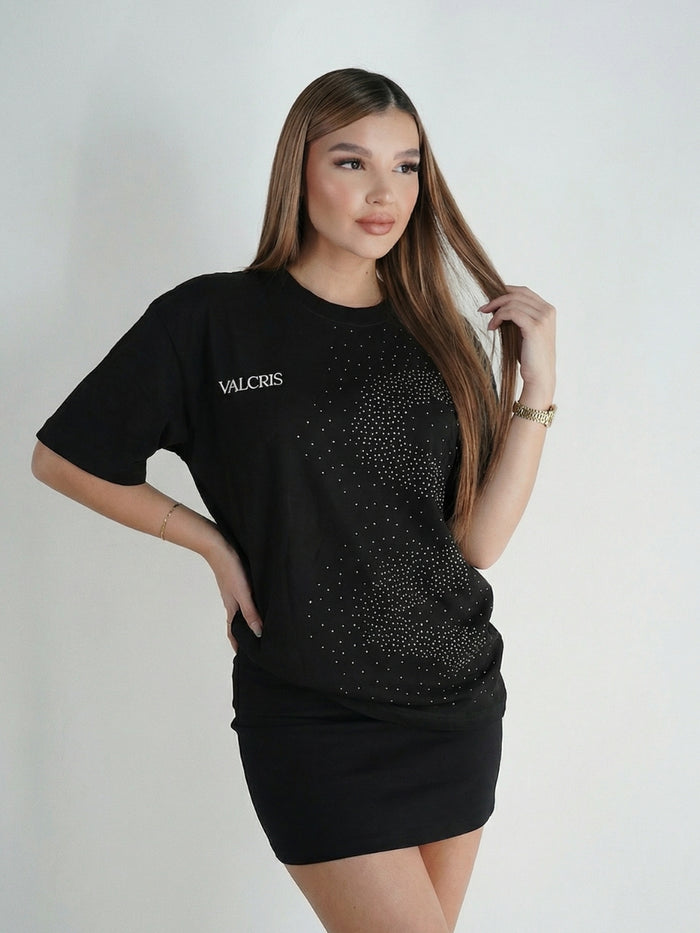 Camiseta VALCRIS Brillos Plateados Espiral – Edición Especial